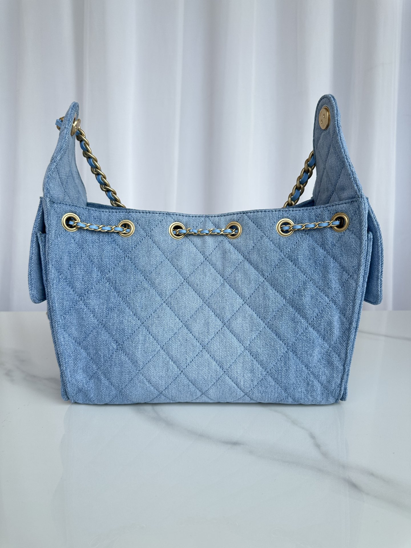 Ch**el 25 small Bucket Hobo handbag AS5293 30x26x14cm