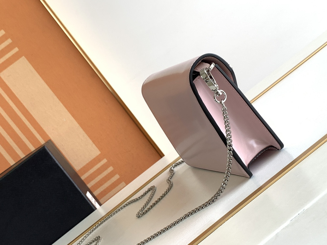 Pra*a Brushed Leather Shoulder Bag 17x 9.5x3.5cm