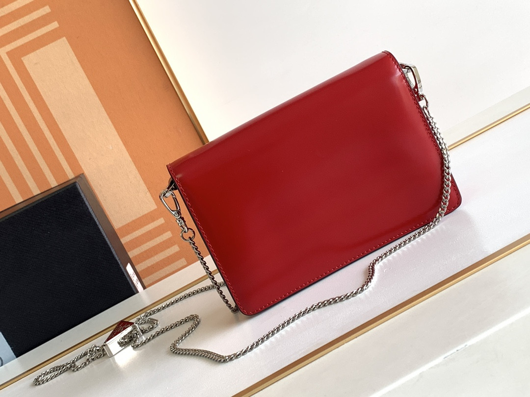 Pra*a Brushed Leather Shoulder Bag 17x 9.5x3.5cm