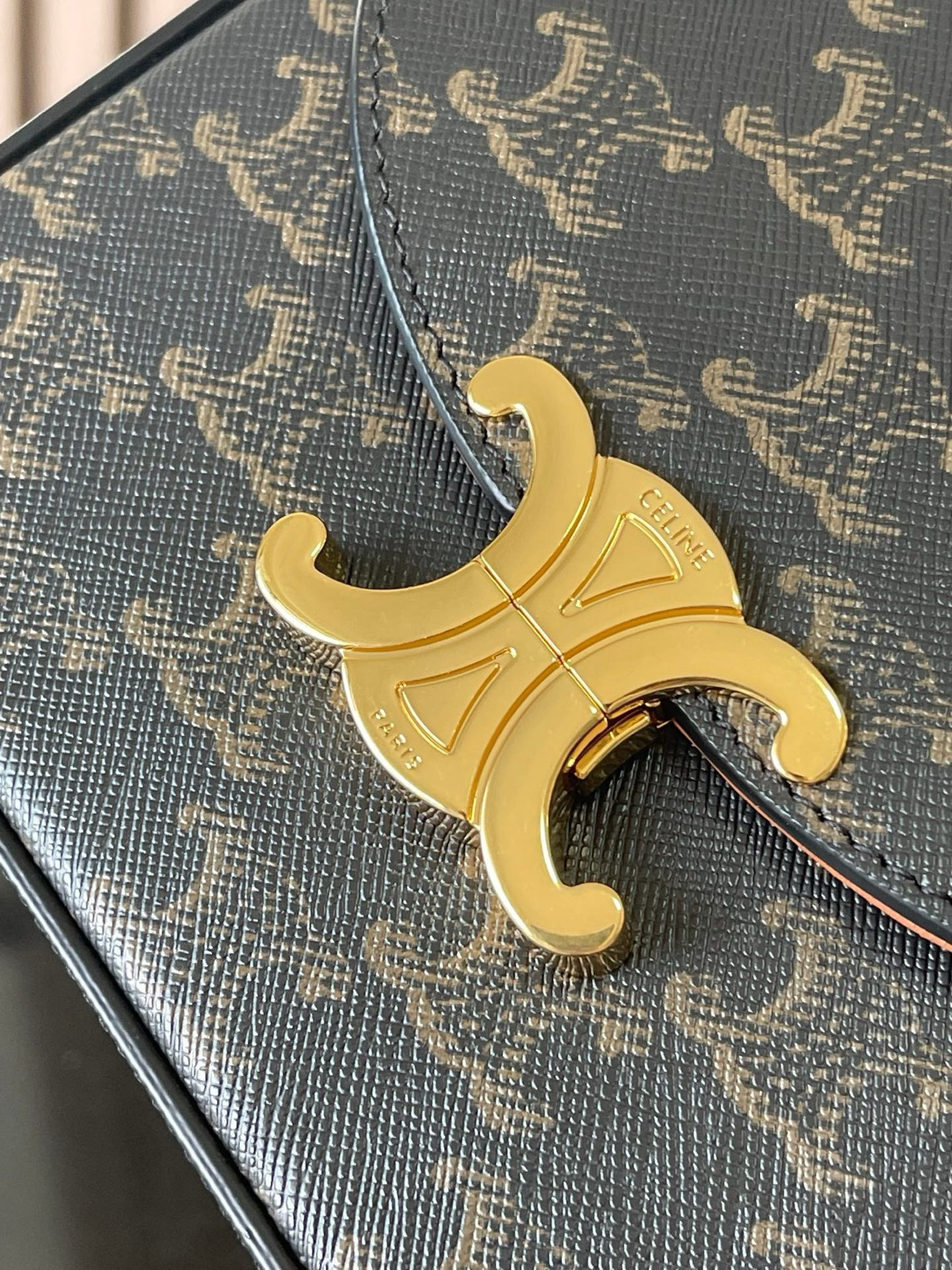 Ce1i*e SMALL BOX BLANDINE in Triomphe Canvas and Calfskin 16x12x4cm