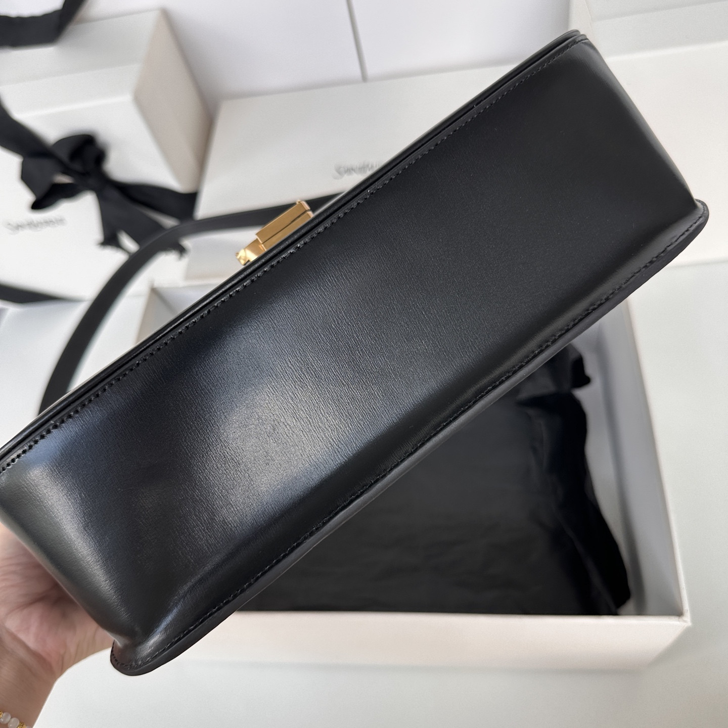 Y51 solferino large in box Sa1nt Lau*nt 29x18x9cm