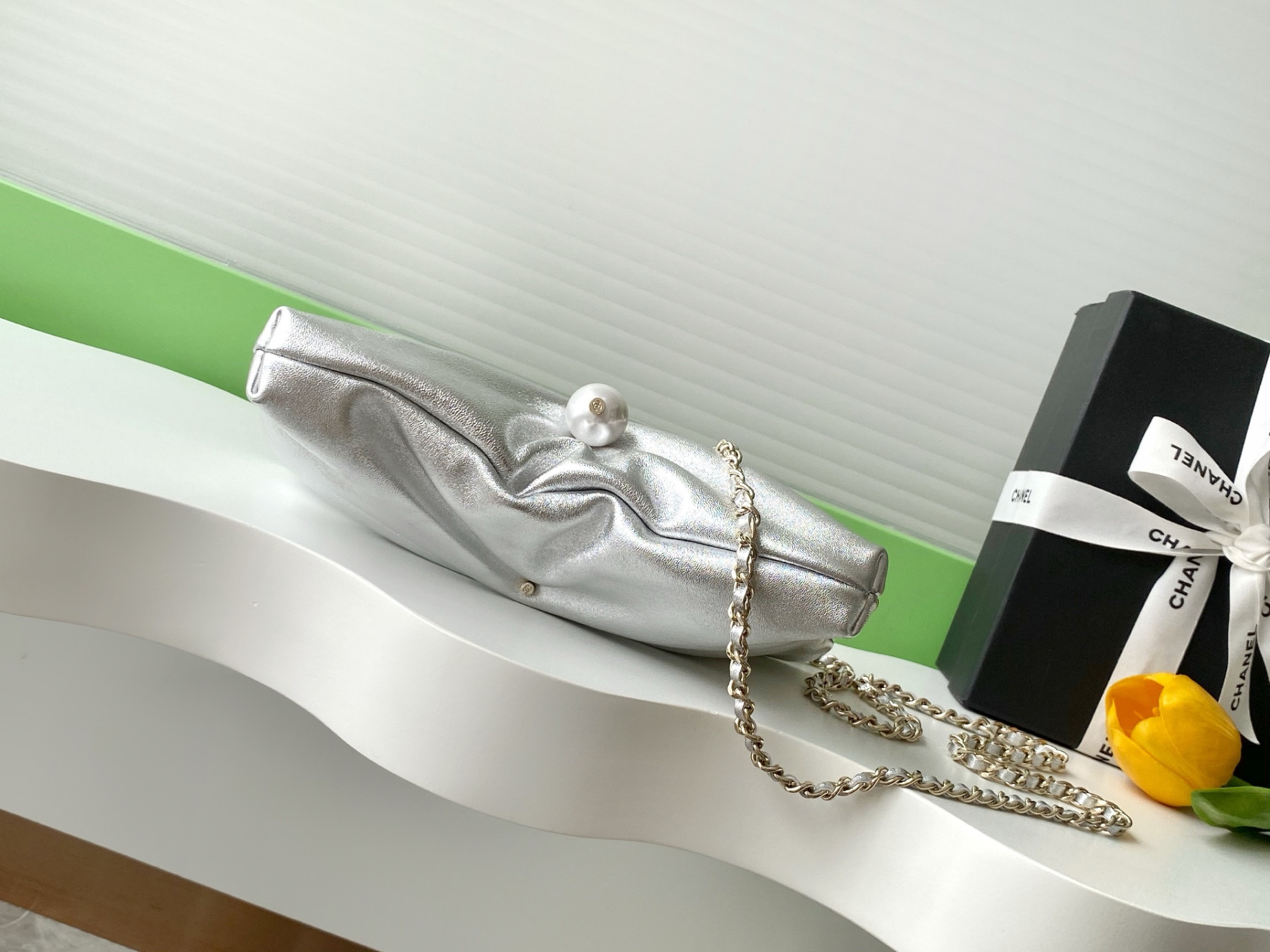 Ch**el Clutch with Chain 14x24x5cm