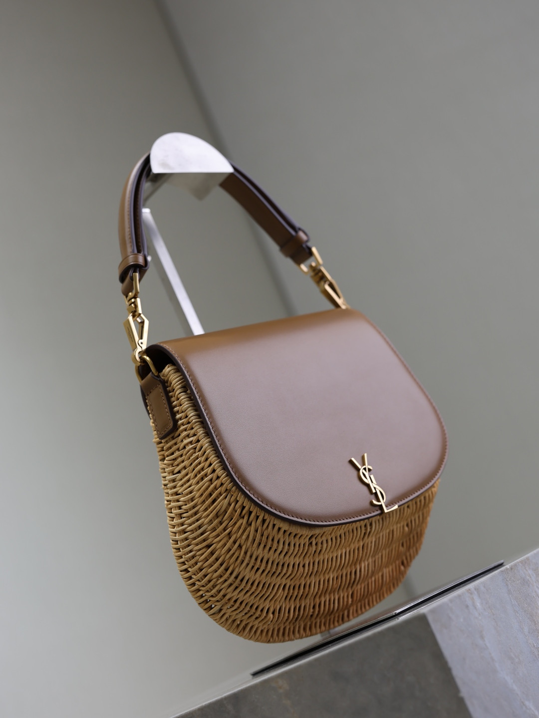 Y51 Mini VOLTAIRE top handle bag in osier 20x22x7.5cm