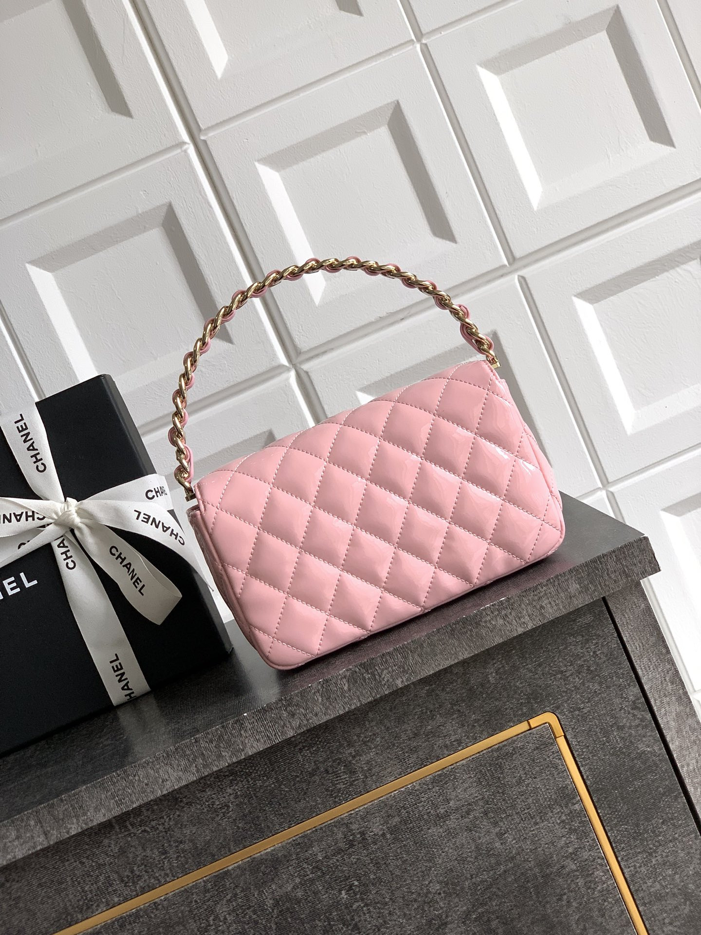 Ch**el 25P Flap Handheld Evening Bag 10.5x18.5x8cm