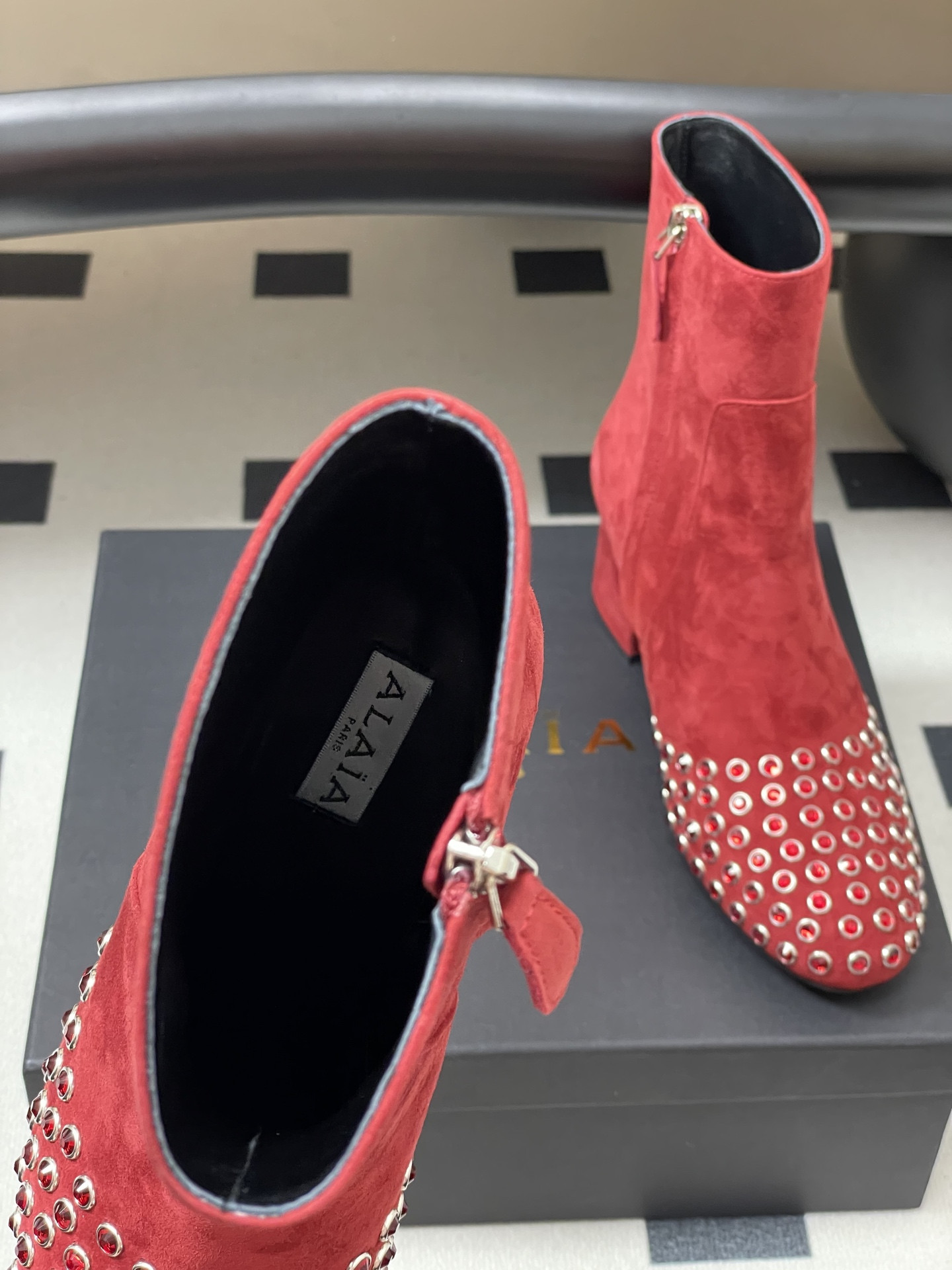 UA Alaia Crystal D1am0nd Boots 5.5cm Heel(Customized Size 7-10 days production time)