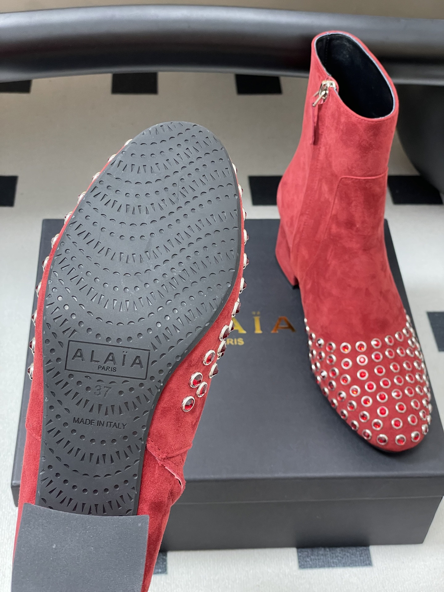 UA Alaia Crystal D1am0nd Boots 5.5cm Heel(Customized Size 7-10 days production time)