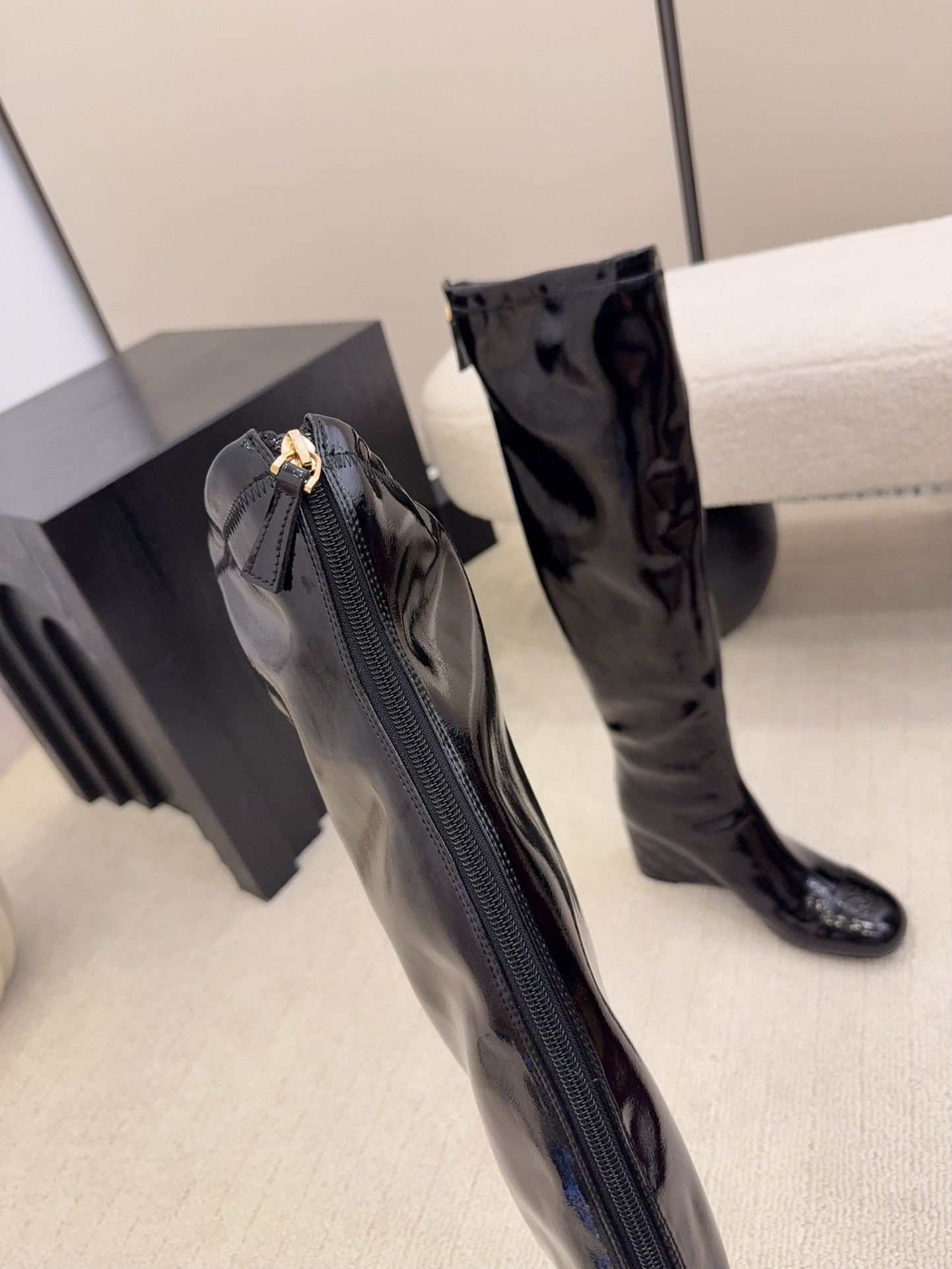 UA Chanel High Boots 7cm Heel(Customized about 10 days production time,Customized Size about 15 days)