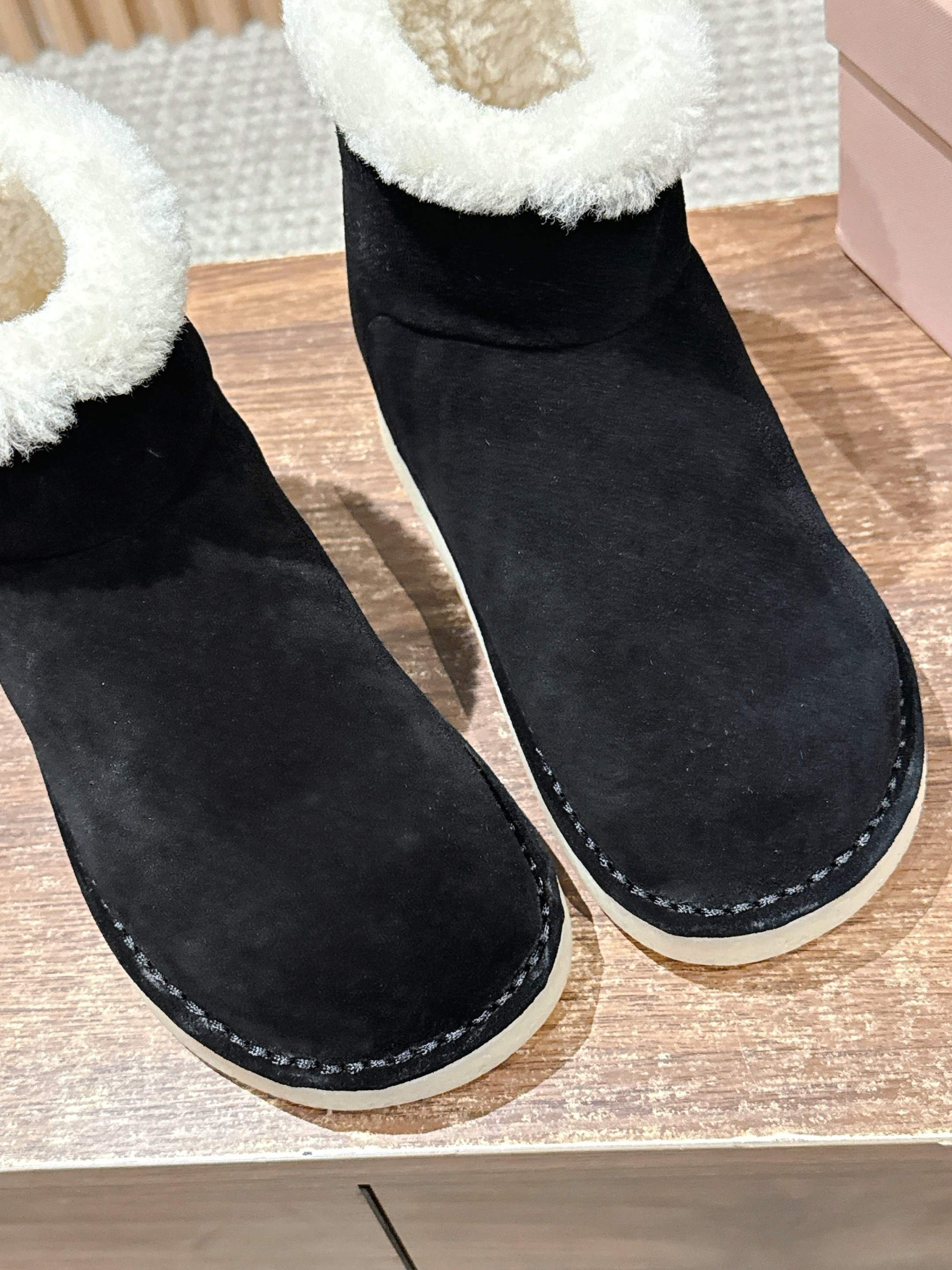 UA Miu Miu Suede and Shearling Booties