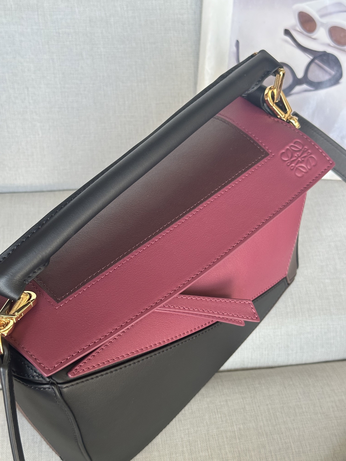 LOEWE x Albers Small Puzzle Bag in Nappa Calfskin 16.5x24x10.5cm