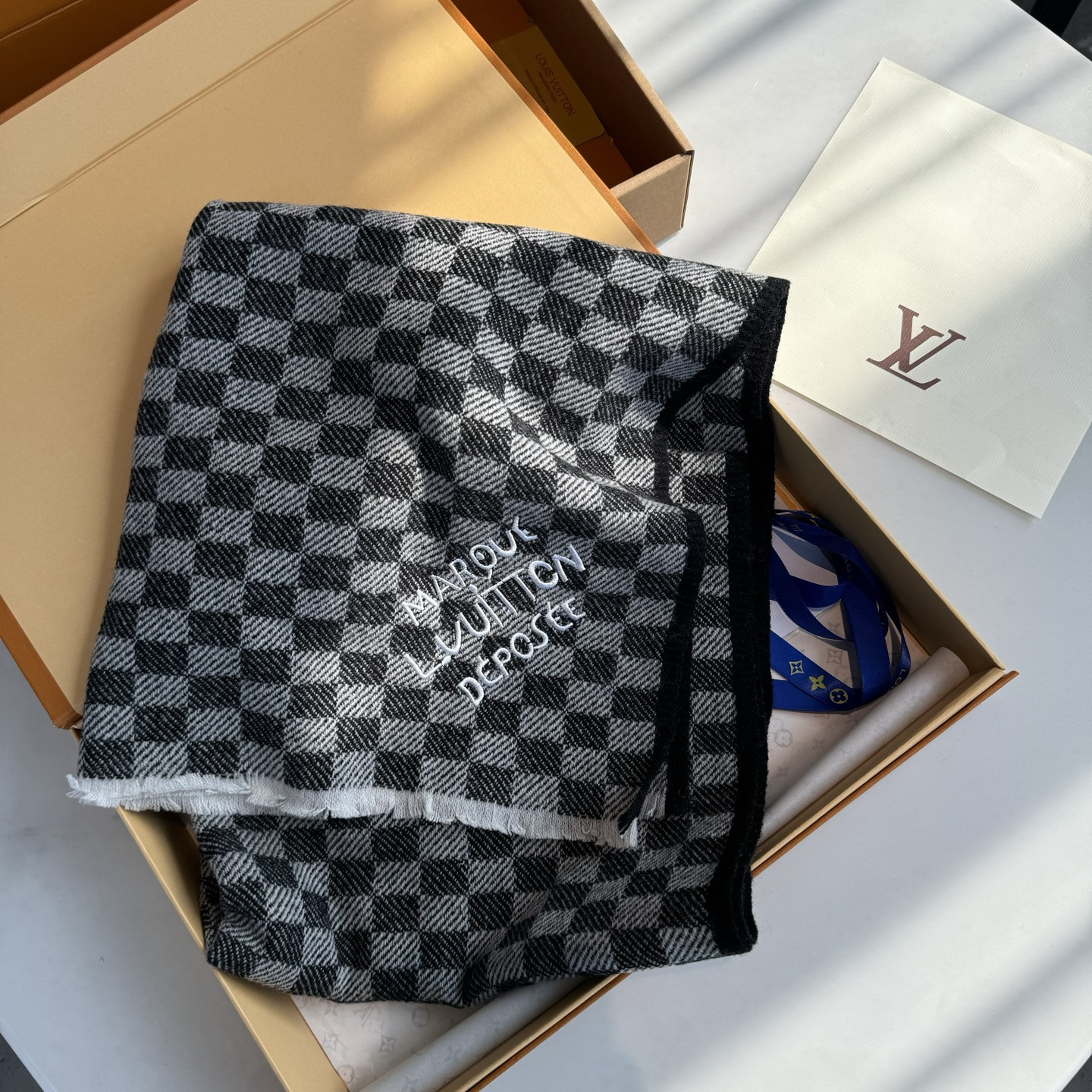 Louis Vuitton Check scarf 45x205cm
