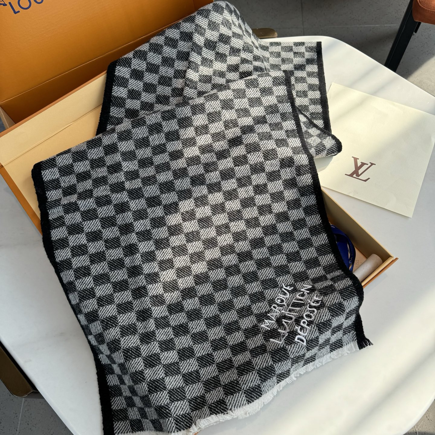 Louis Vuitton Check scarf 45x205cm