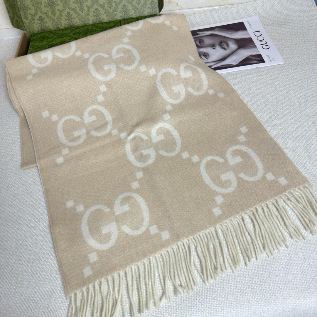 Gucci scarf 45x200cm 100% cashmere