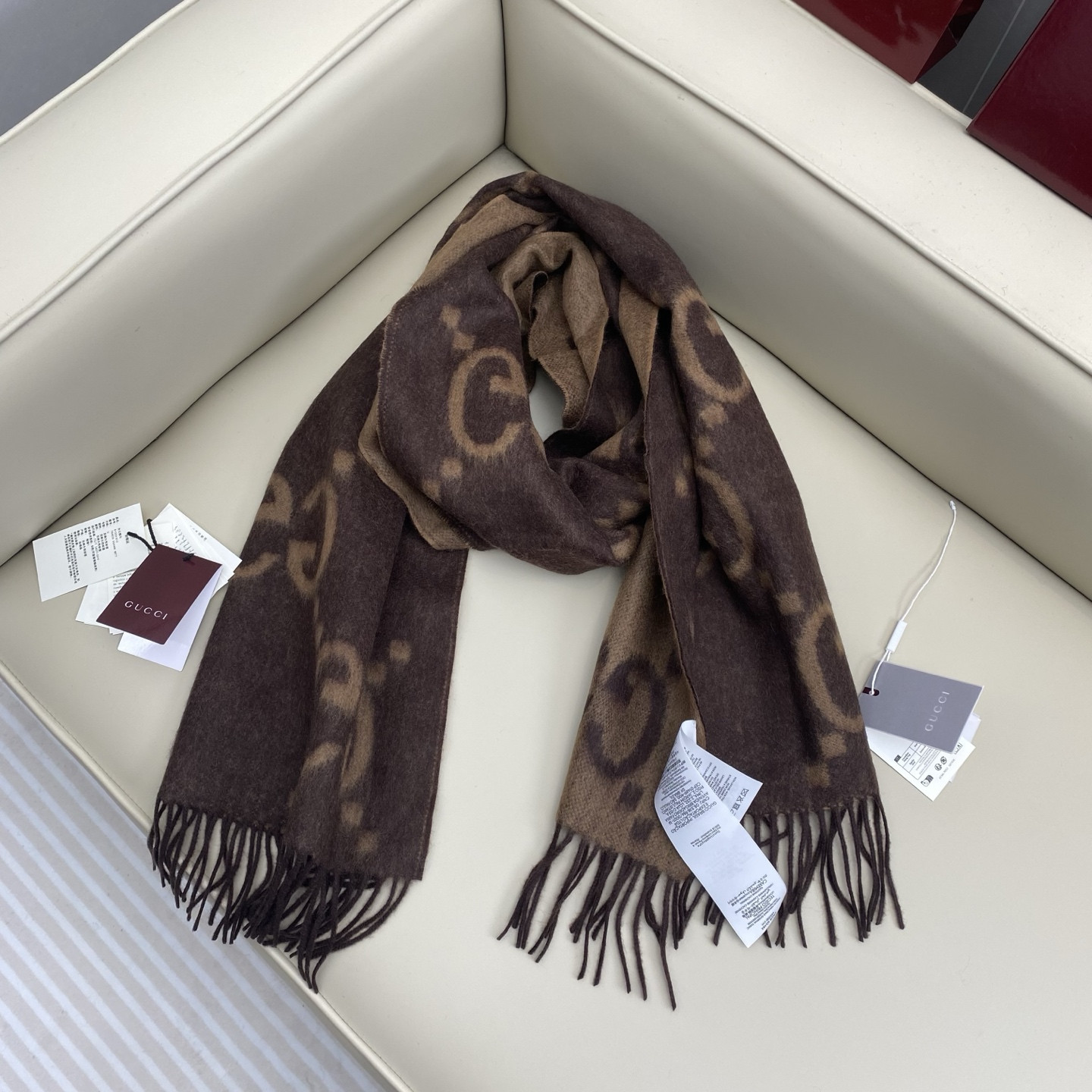 Gucci scarf 45x200cm 100% cashmere