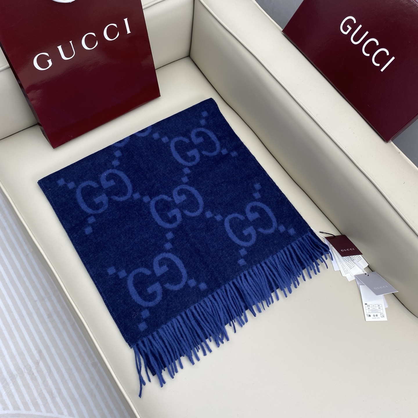 Gucci scarf 45x200cm 100% cashmere
