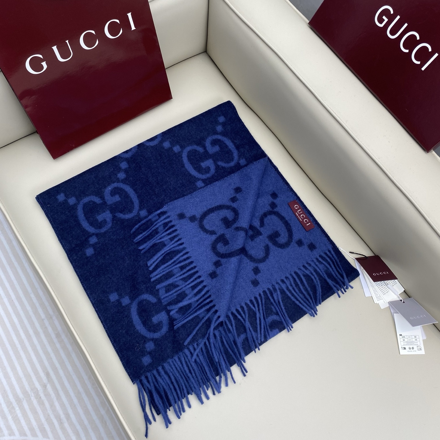Gucci scarf 45x200cm 100% cashmere