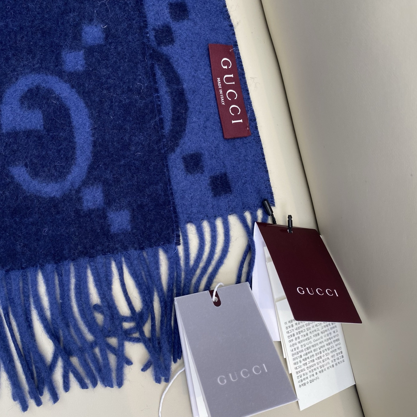Gucci scarf 45x200cm 100% cashmere