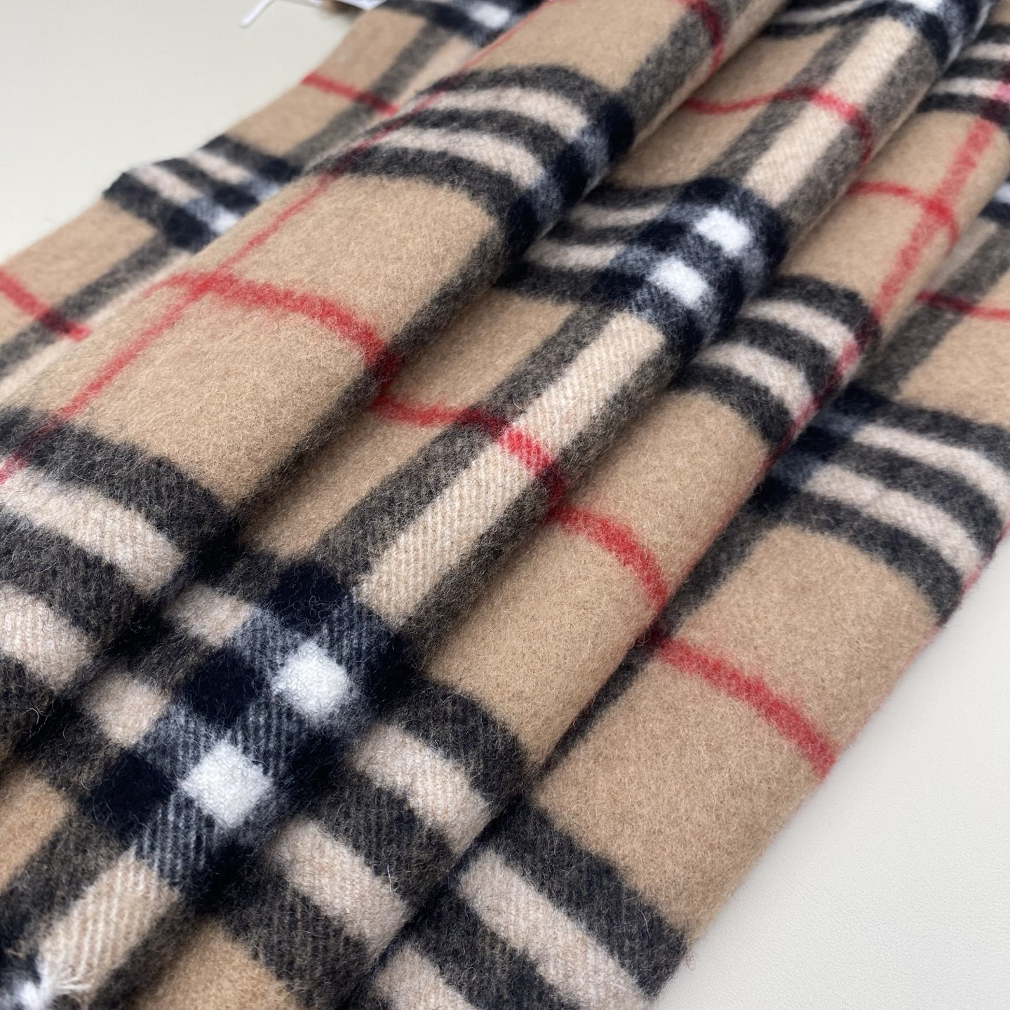 Bv*b*rry Check Cashmere Happy scarf 30x155cm