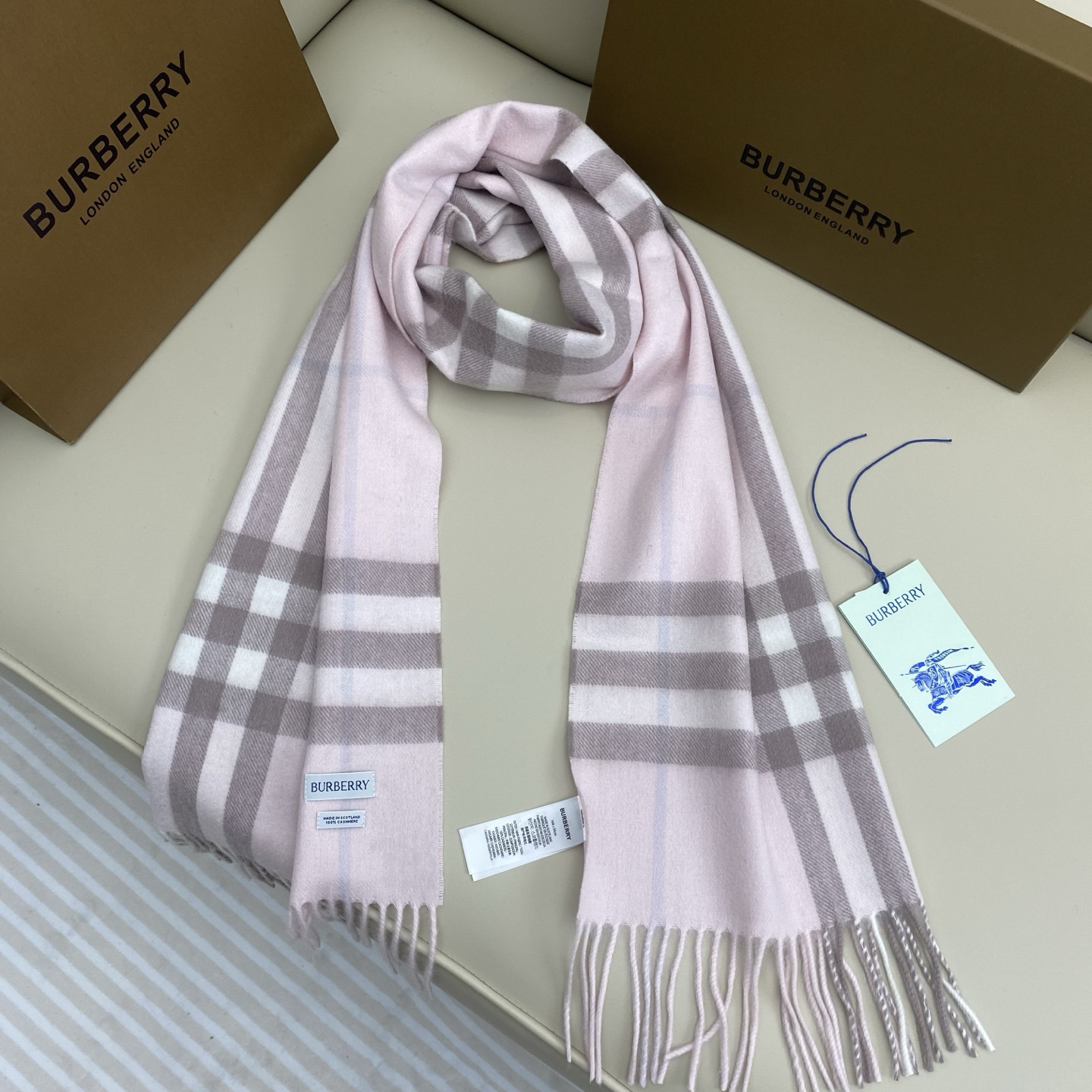 Bv*b*rry scarf 30x168cm 100% cashmere
