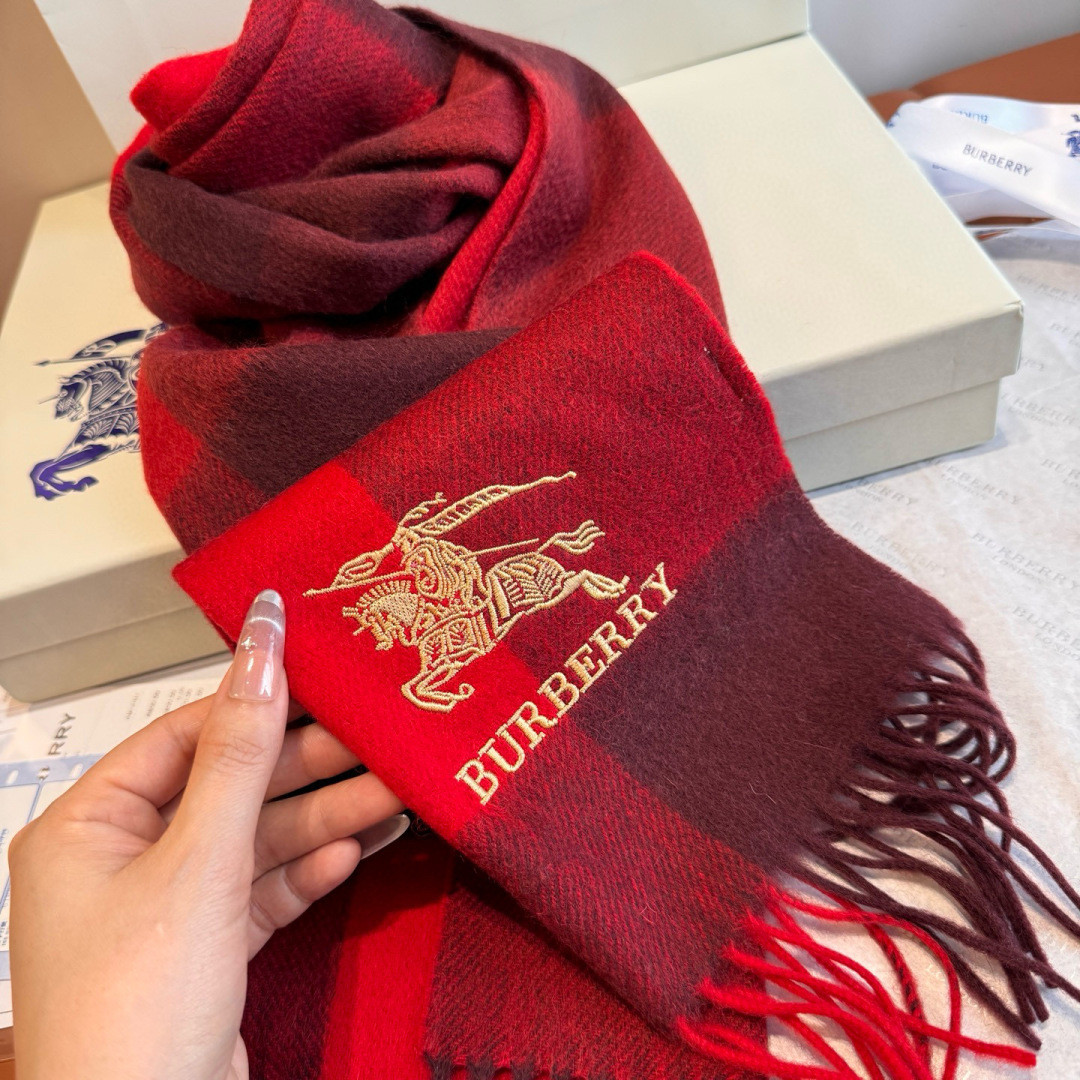 Bv*b*rry scarf 32x180cm 100% cashmere