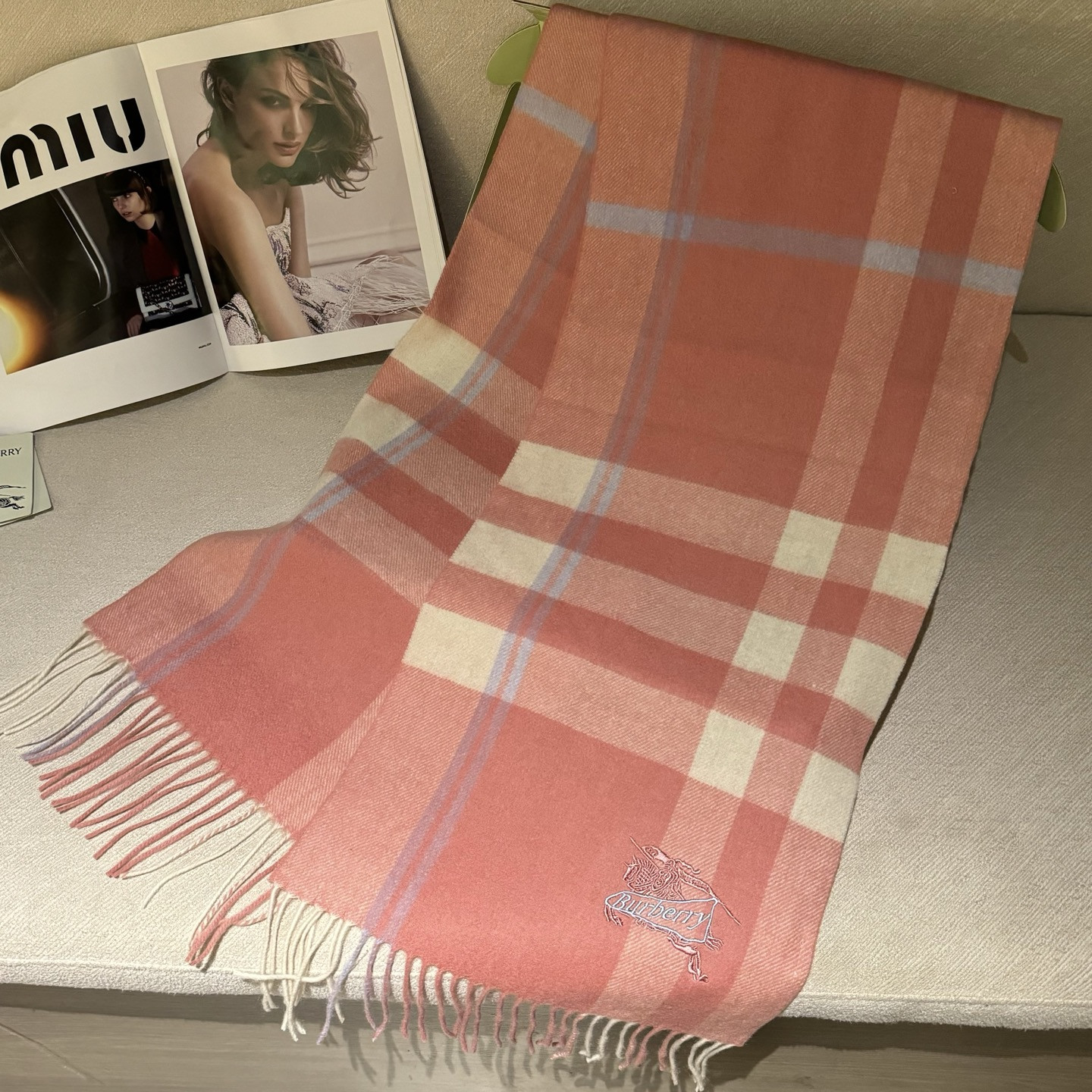 Bv*b*rry scarf 30x180cm 100% lambswool