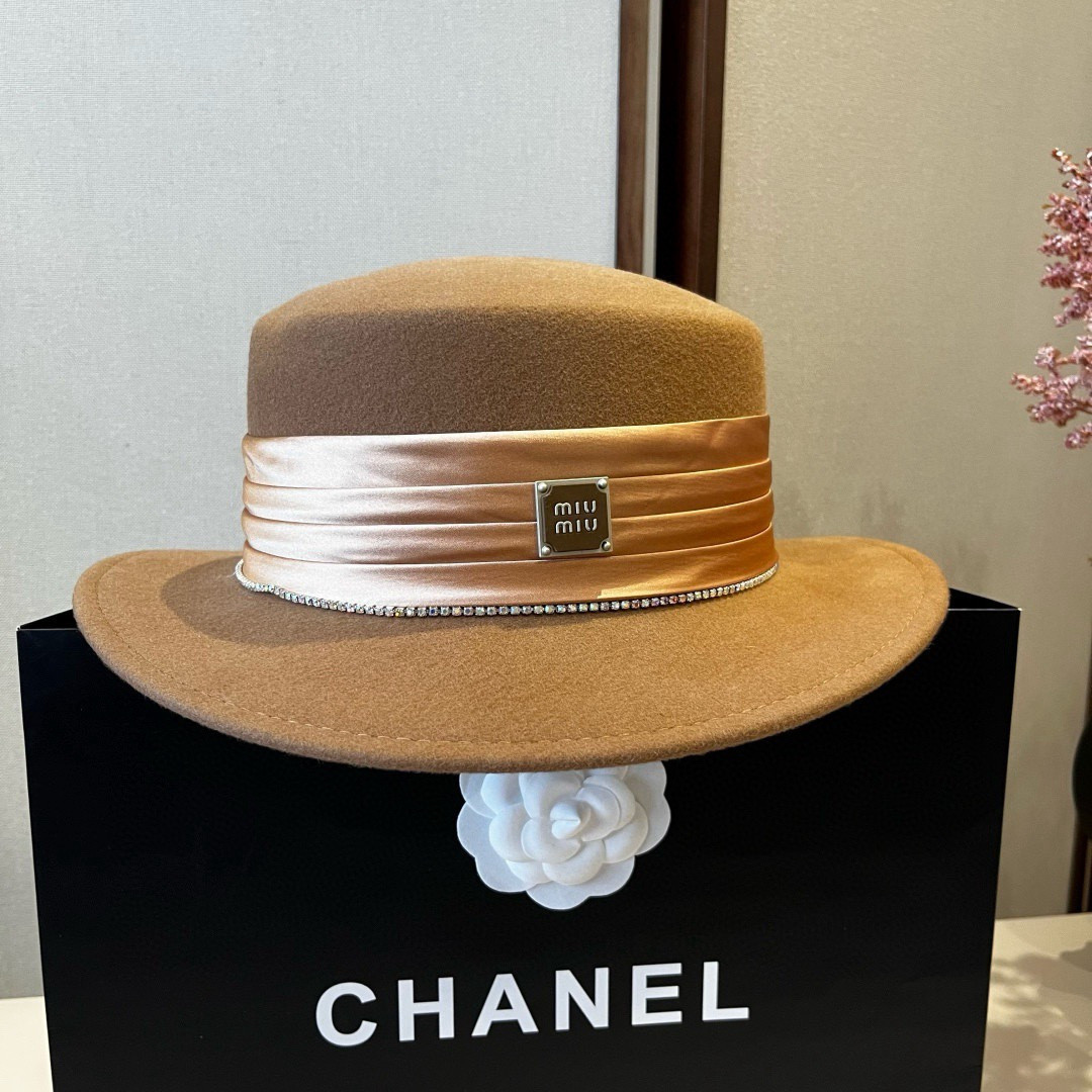 Miu Miu Wool Felt Hat 57cm Head Circumference