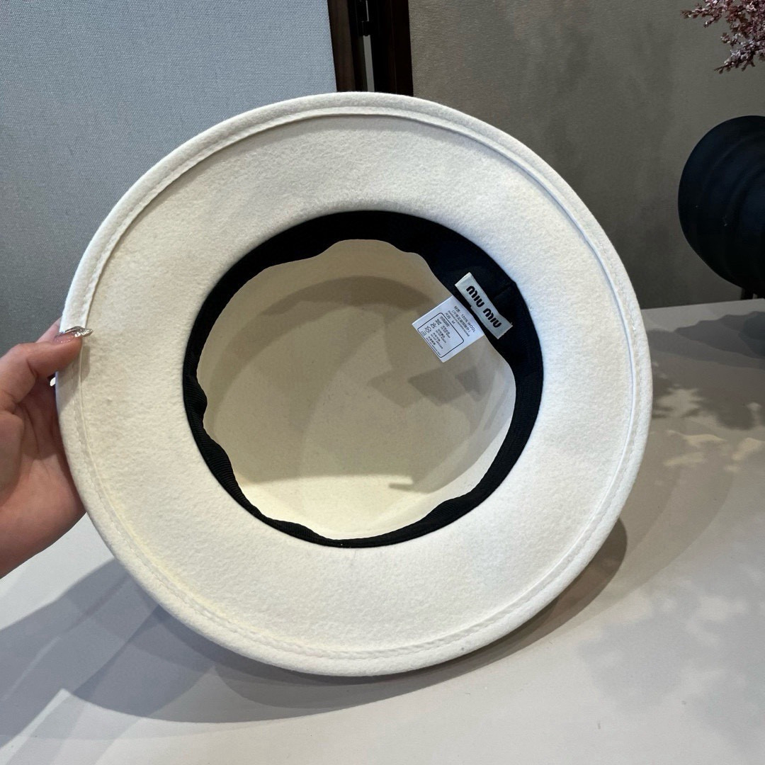 Miu Miu Wool Felt Hat 57cm Head Circumference