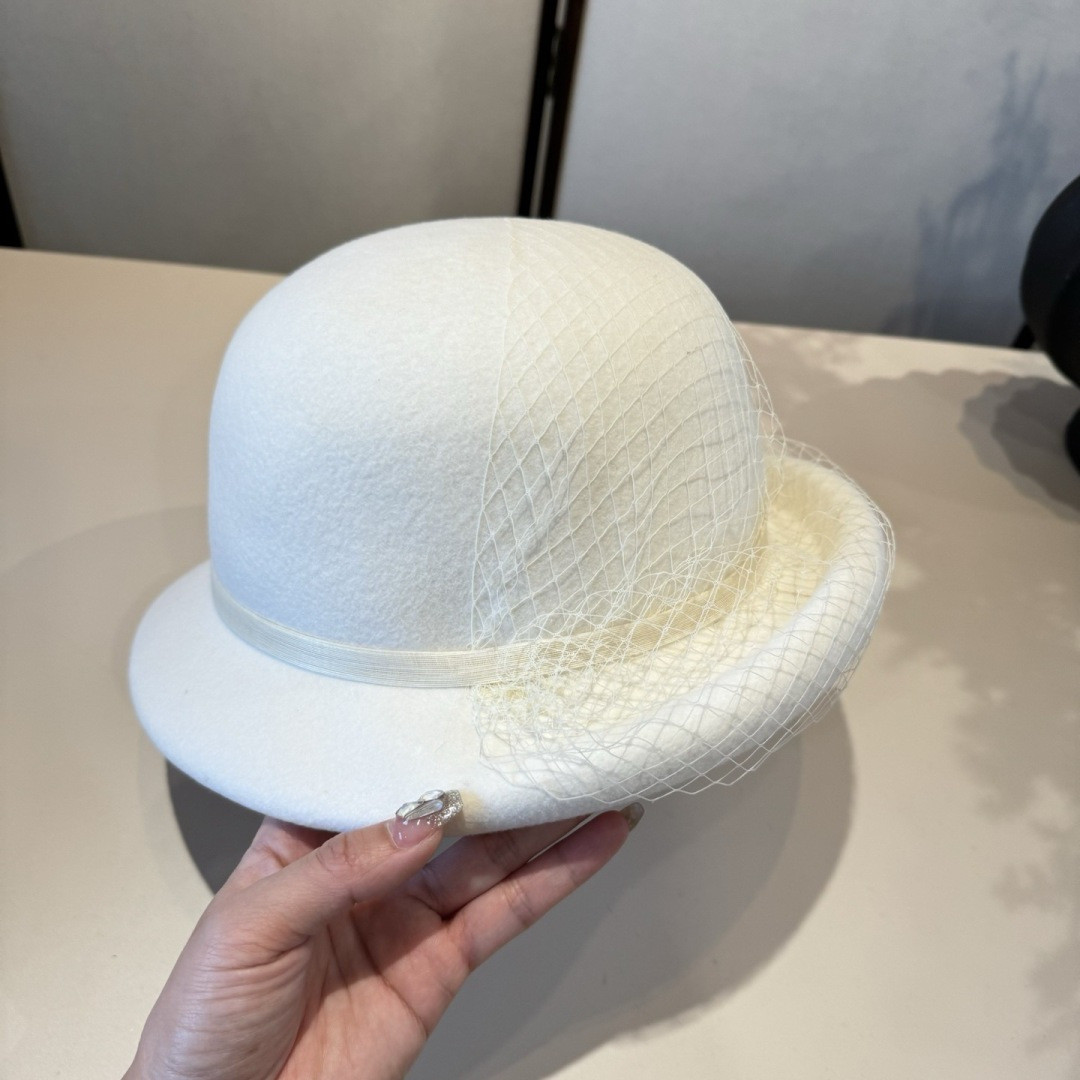 Miu Miu Wool Felt Hat 57cm Head Circumference
