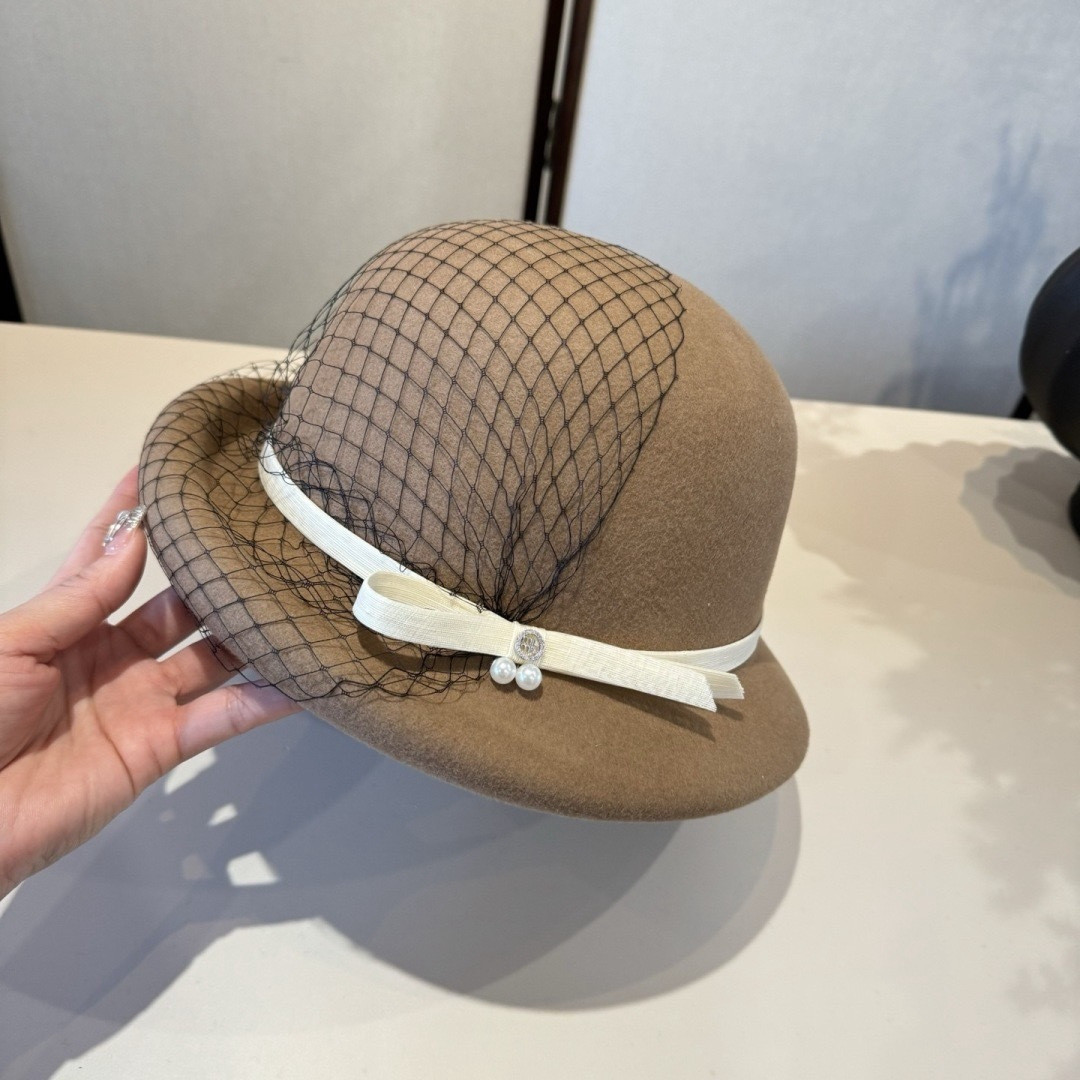 Miu Miu Wool Felt Hat 57cm Head Circumference
