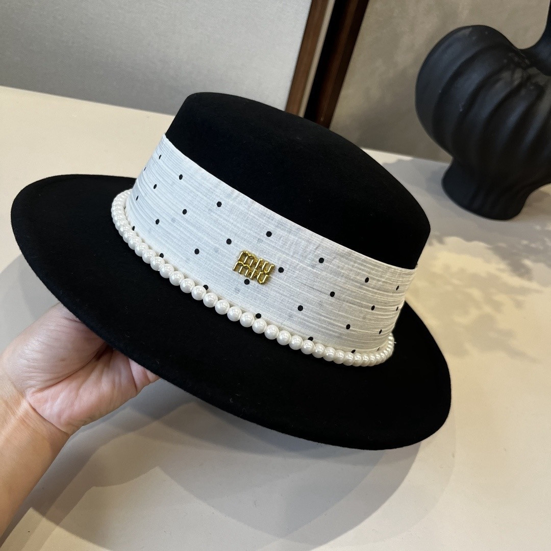 Miu Miu Wool Felt Hat 57cm Head Circumference