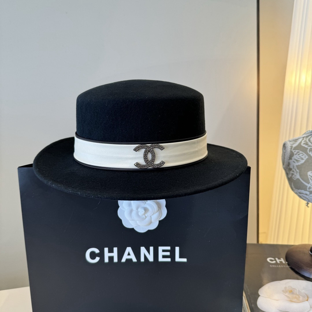 Chanel Wool Felt Hat 57cm Head Circumference
