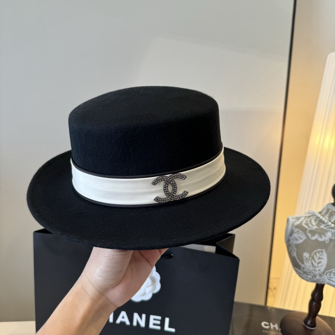 Chanel Wool Felt Hat 57cm Head Circumference