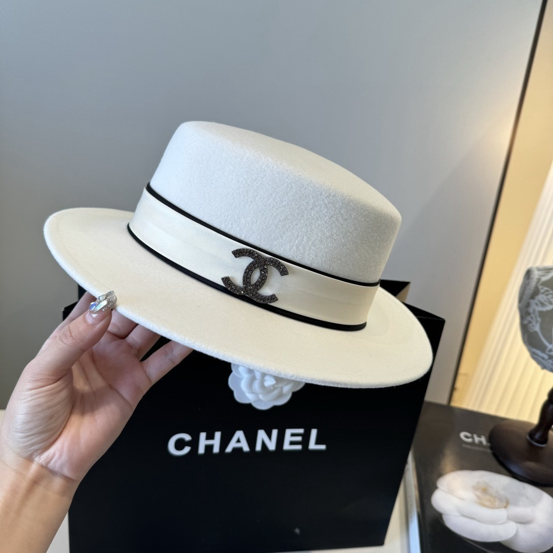 Chanel Wool Felt Hat 57cm Head Circumference