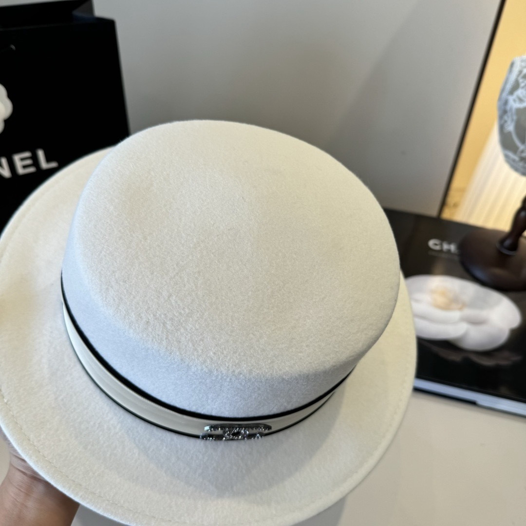 Chanel Wool Felt Hat 57cm Head Circumference