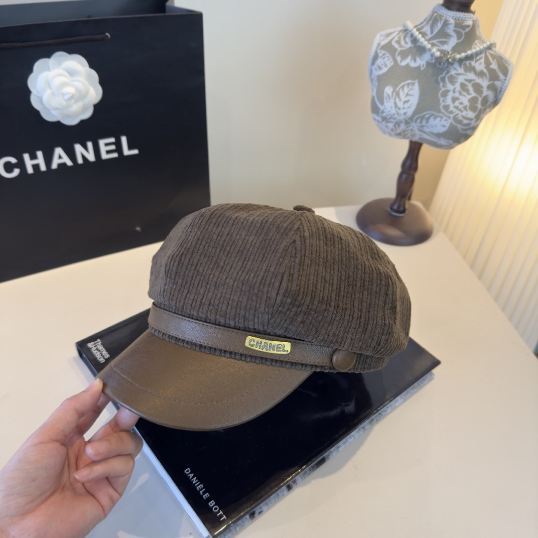 Chanel Newsboy Cap 57cm Head Circumference