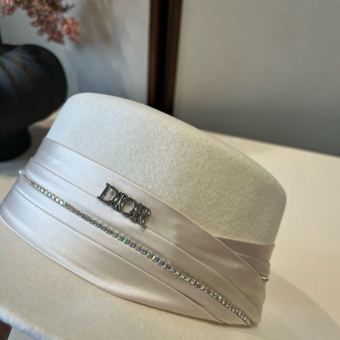 Dior Wool Felt Hat 57cm Head Circumference