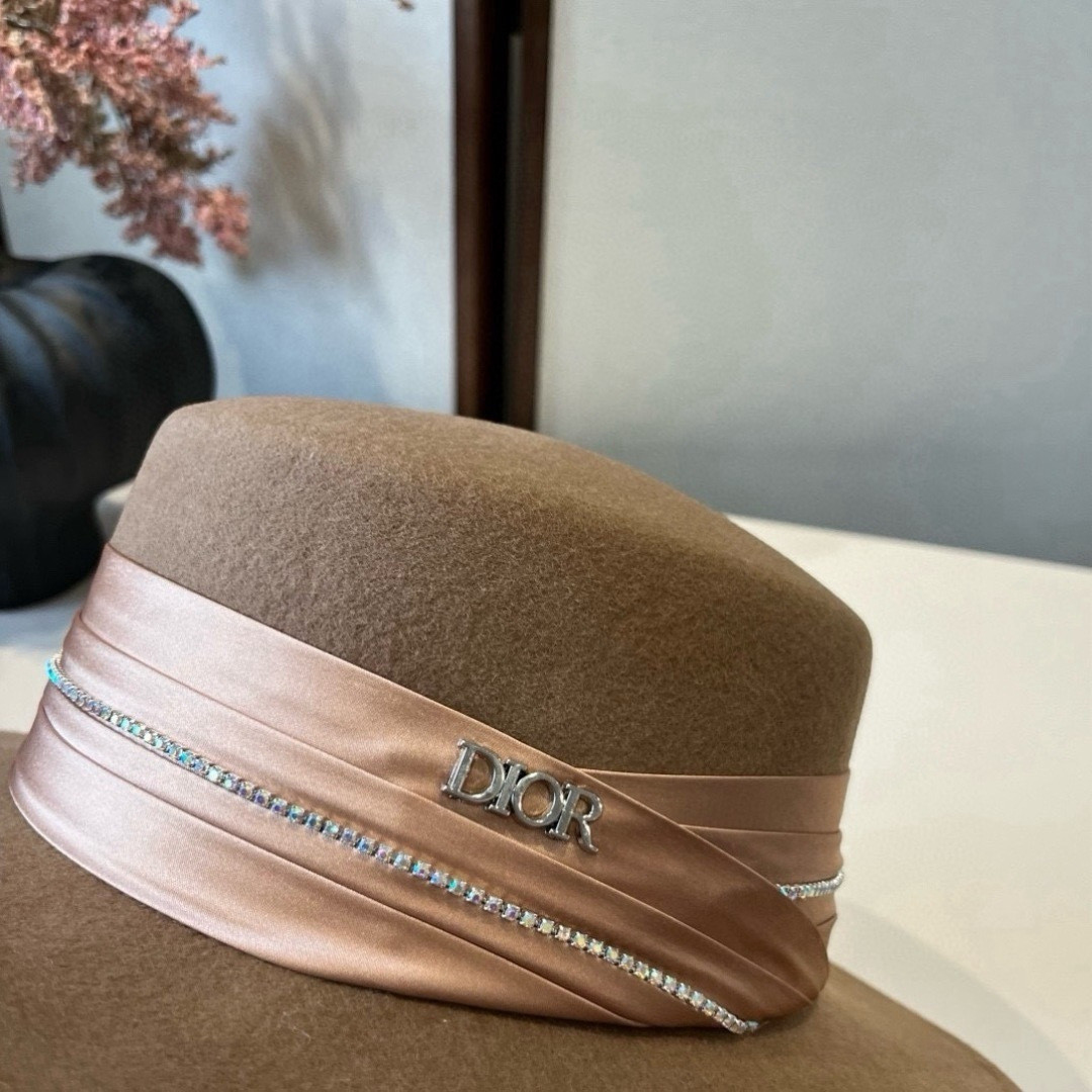 Dior Wool Felt Hat 57cm Head Circumference