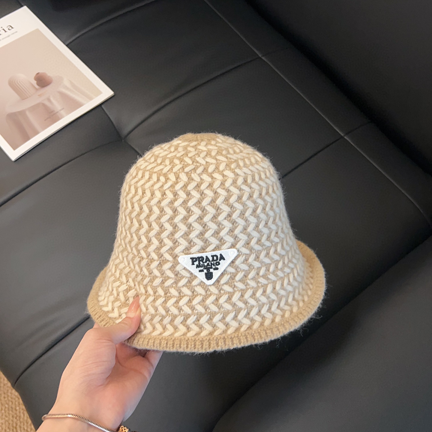 Prada Knit Bucket Hat