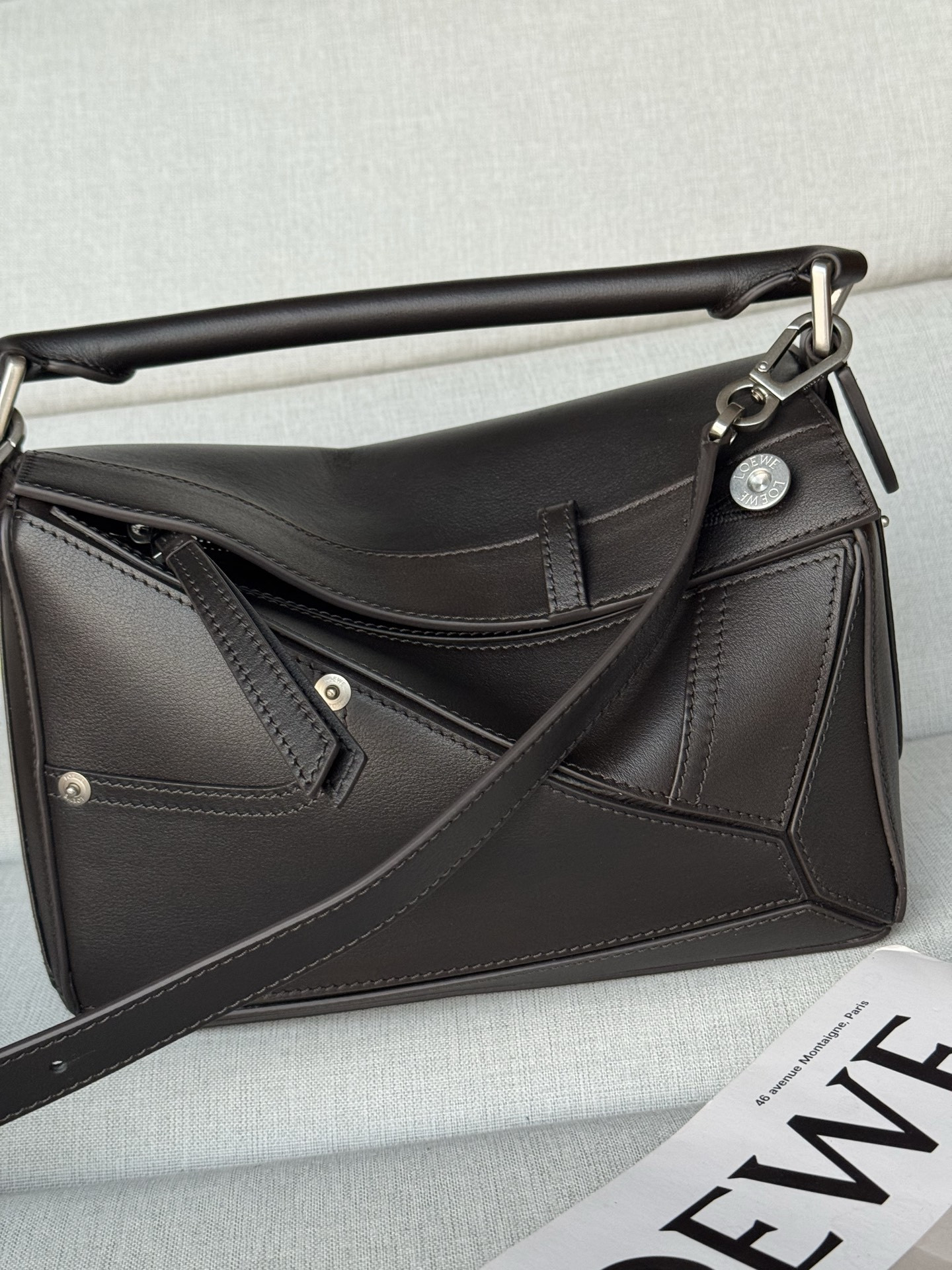 Loewe Panta Small Puzzle Bag in Shiny Calfskin 16.5x24x10.5cm