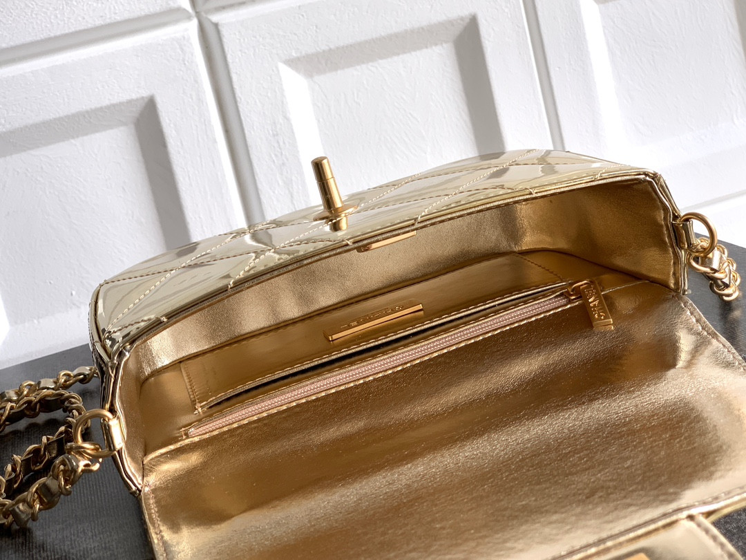 Ch**el Mini Flap Bag with Top Handle 13x18.5x4.5cm