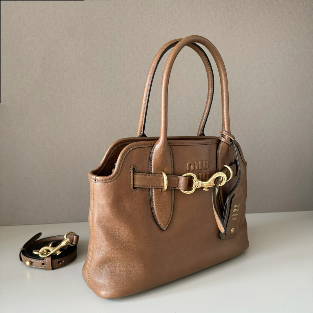Miu Miu Aventure Nappa Leather Handbag 22x30x10cm