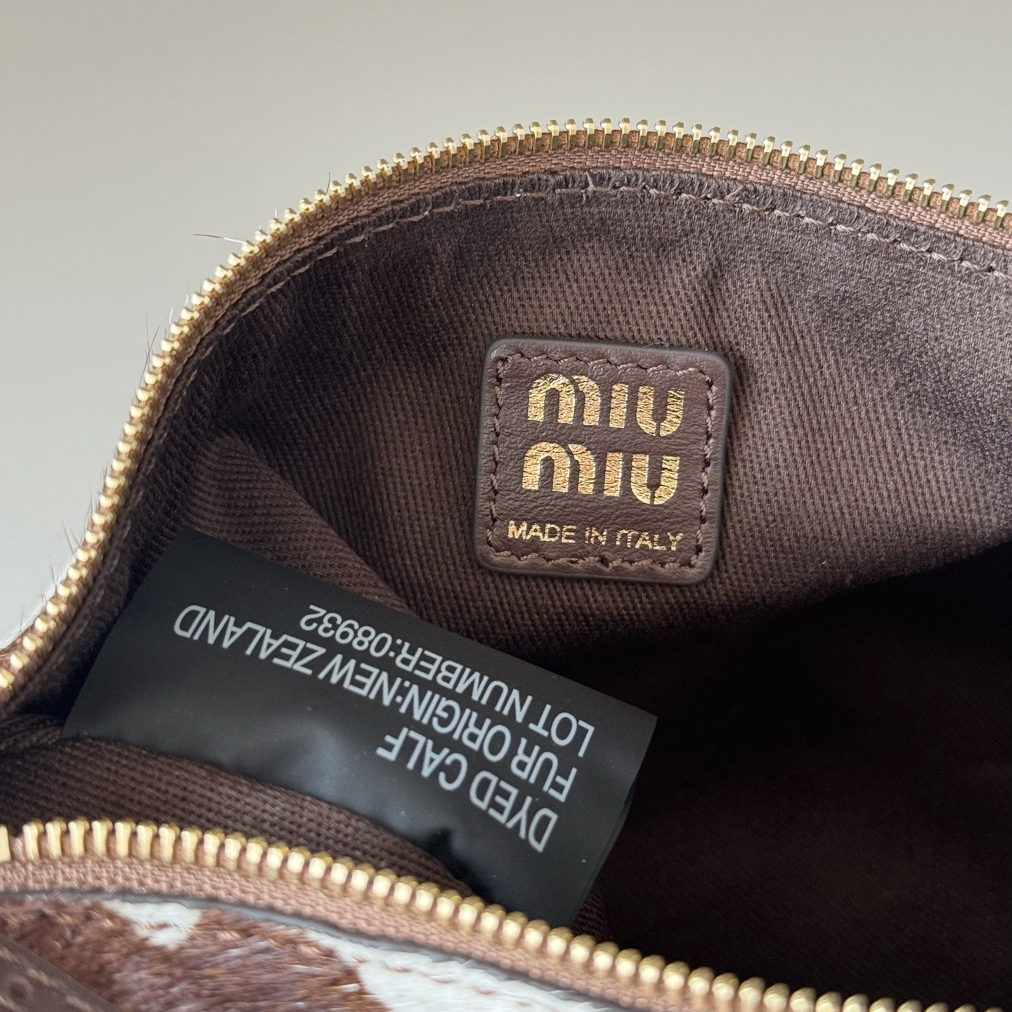 Miu Miu Printed Leather Pouch 9x22x9cm