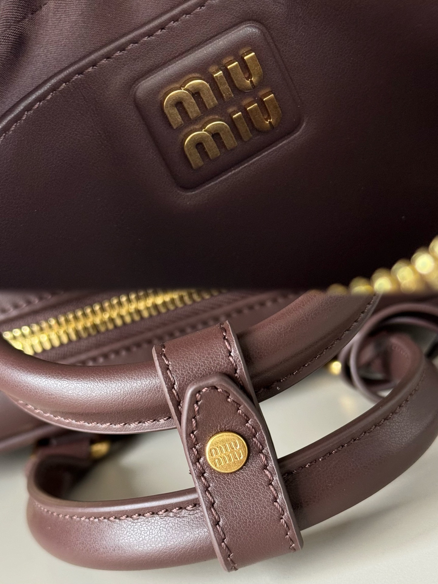 Miu Miu Arcadie Leather Bag 13x19x6cm