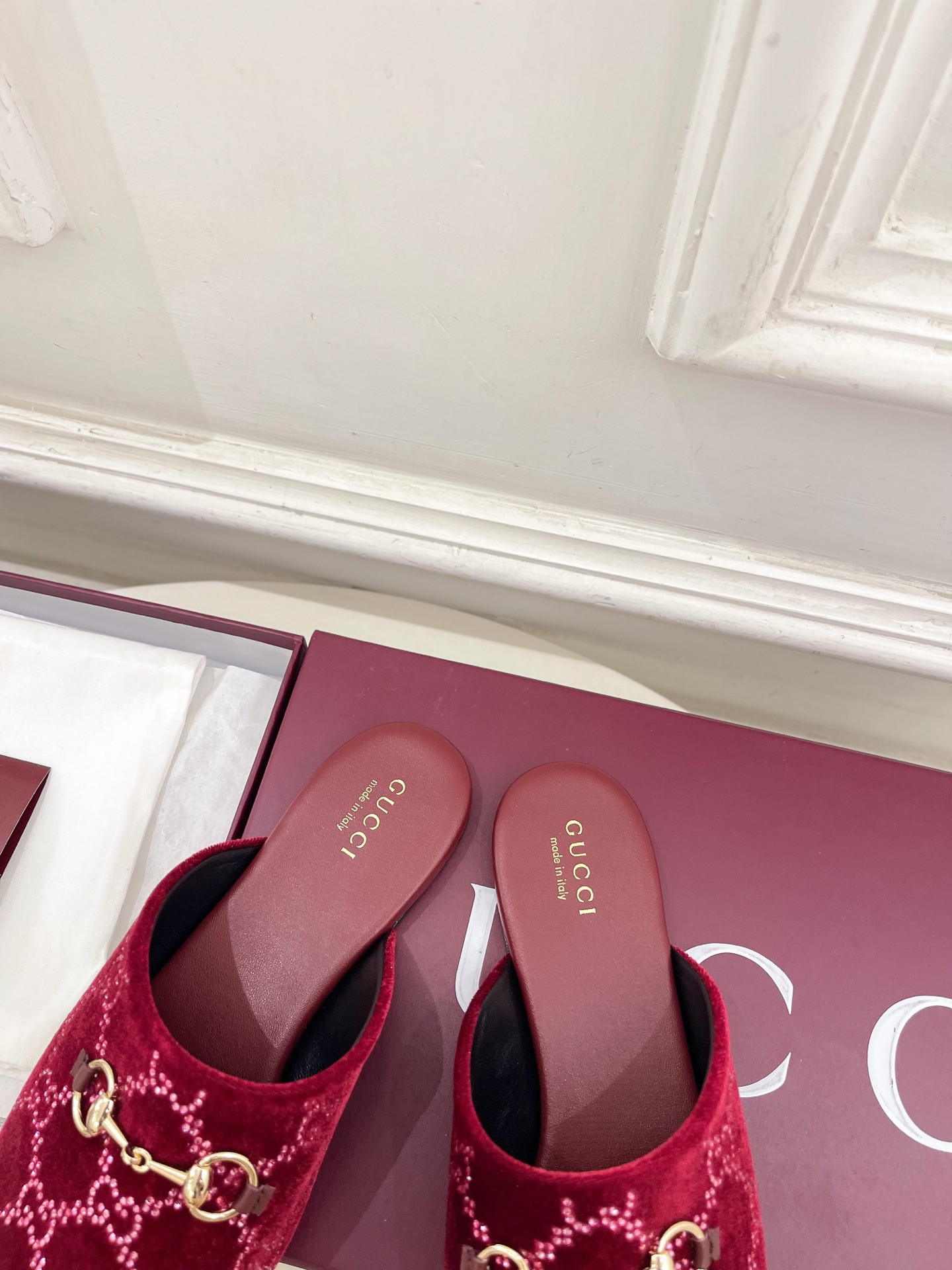 UA Gucci GG Crystal Mule With Horsebit