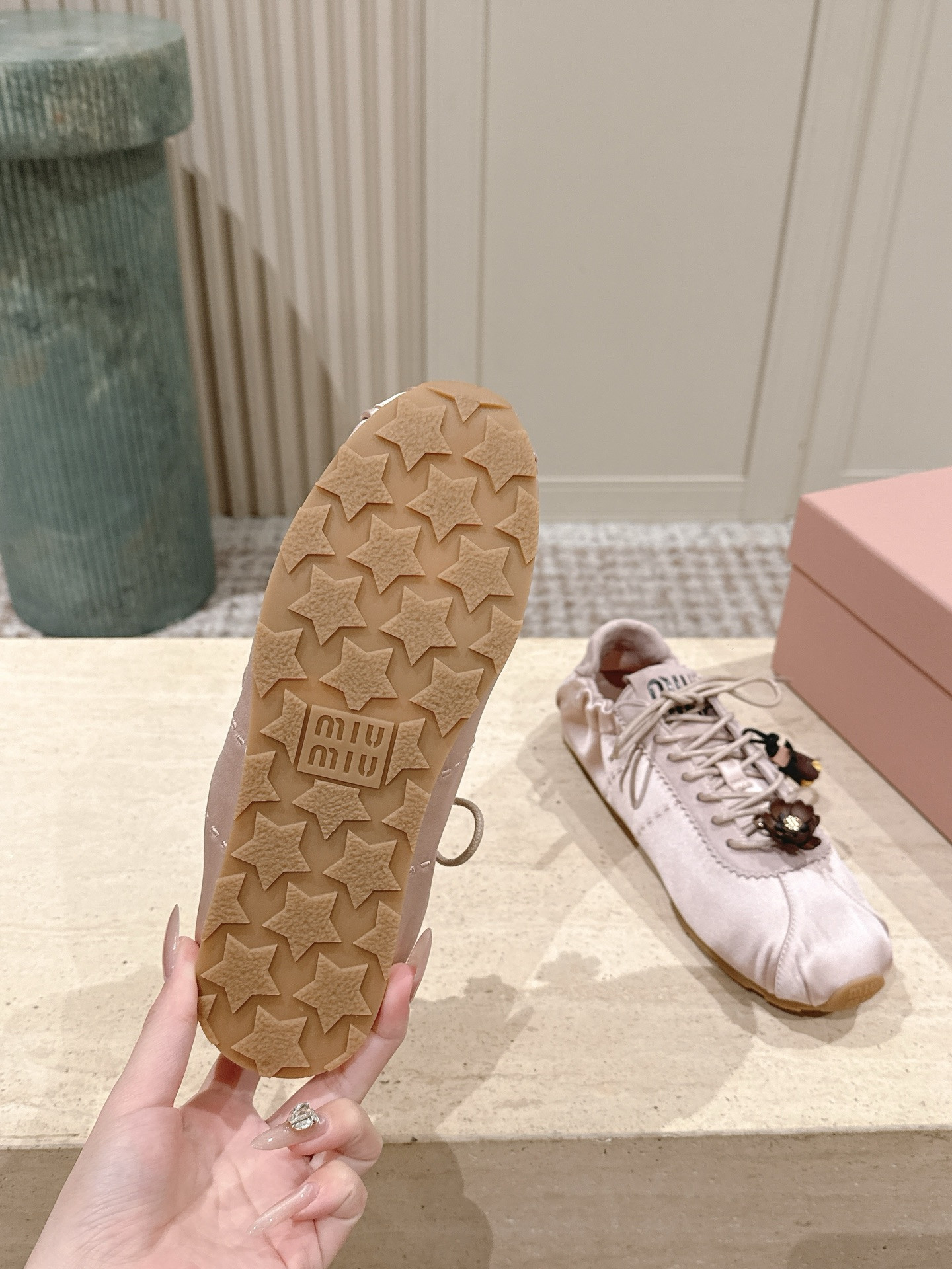 UA Miu Miu Plume Satin Sneakers