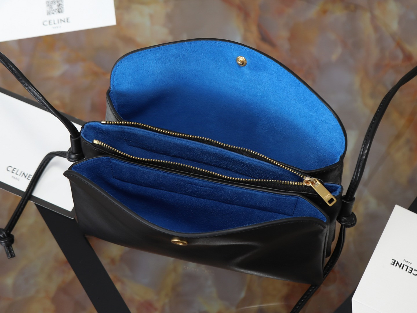 Celine TRIO FLAP IN Smooth Lambskin 22.5x13x3.5cm