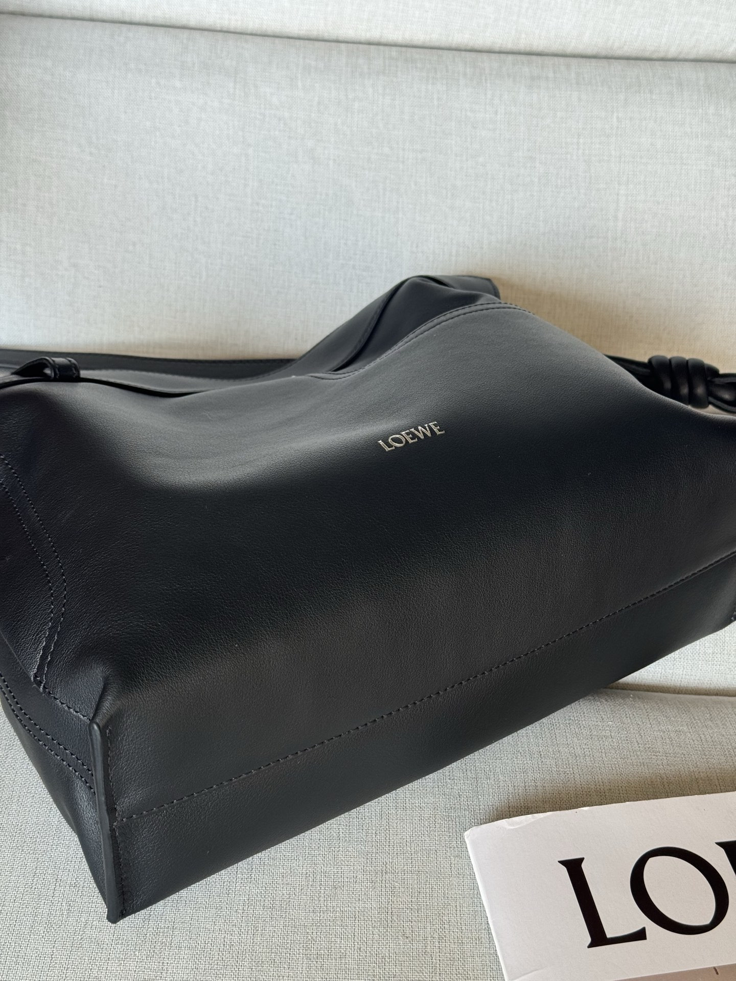 Loewe Panta Medium Flamenco Clutch in Shiny Calfskin 24.5x30x10.5cm