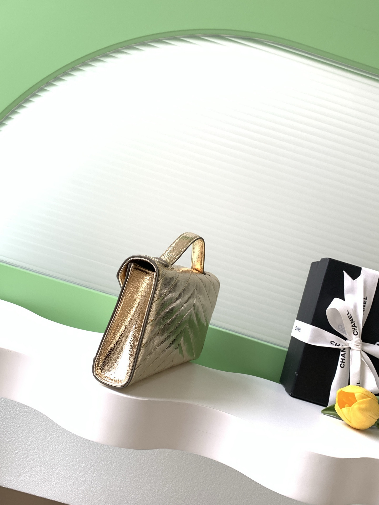 Ch**el holiday collection clutch 10x26x5cm