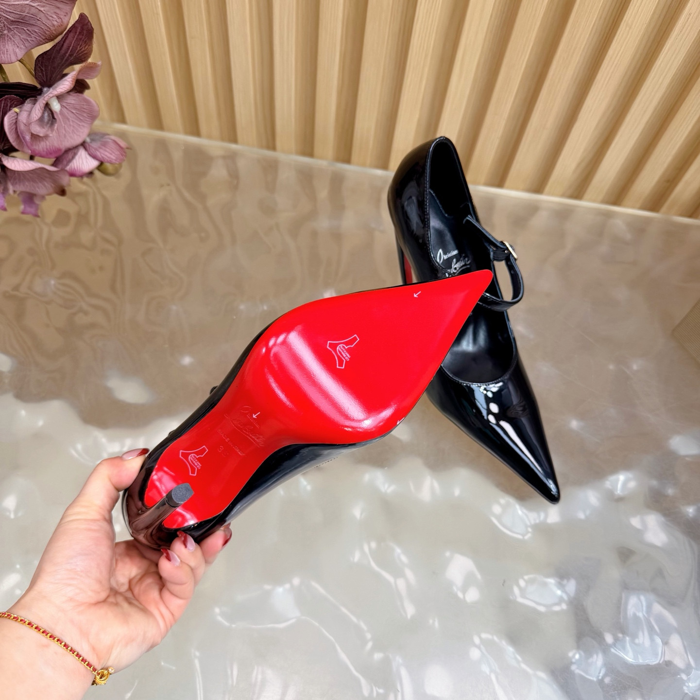 UA Christian Louboutin Mary Jane Pumps 15cm Heel