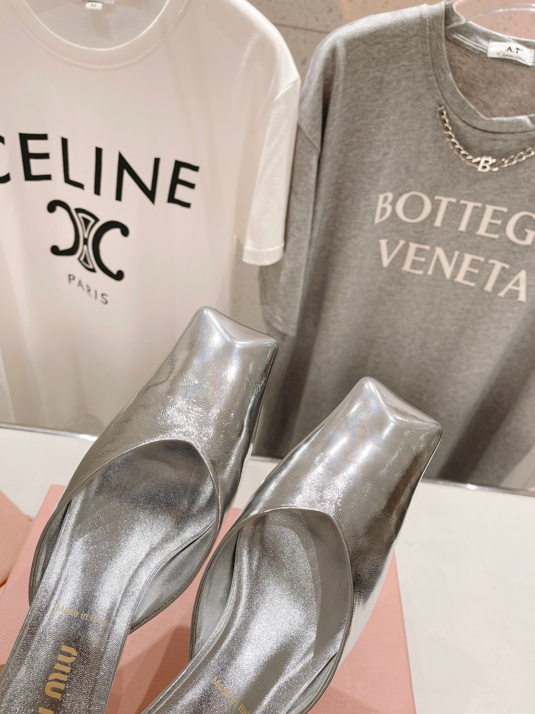 UA Miu Miu Square-toed Mule