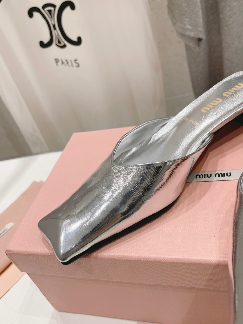 UA Miu Miu Square-toed Mule